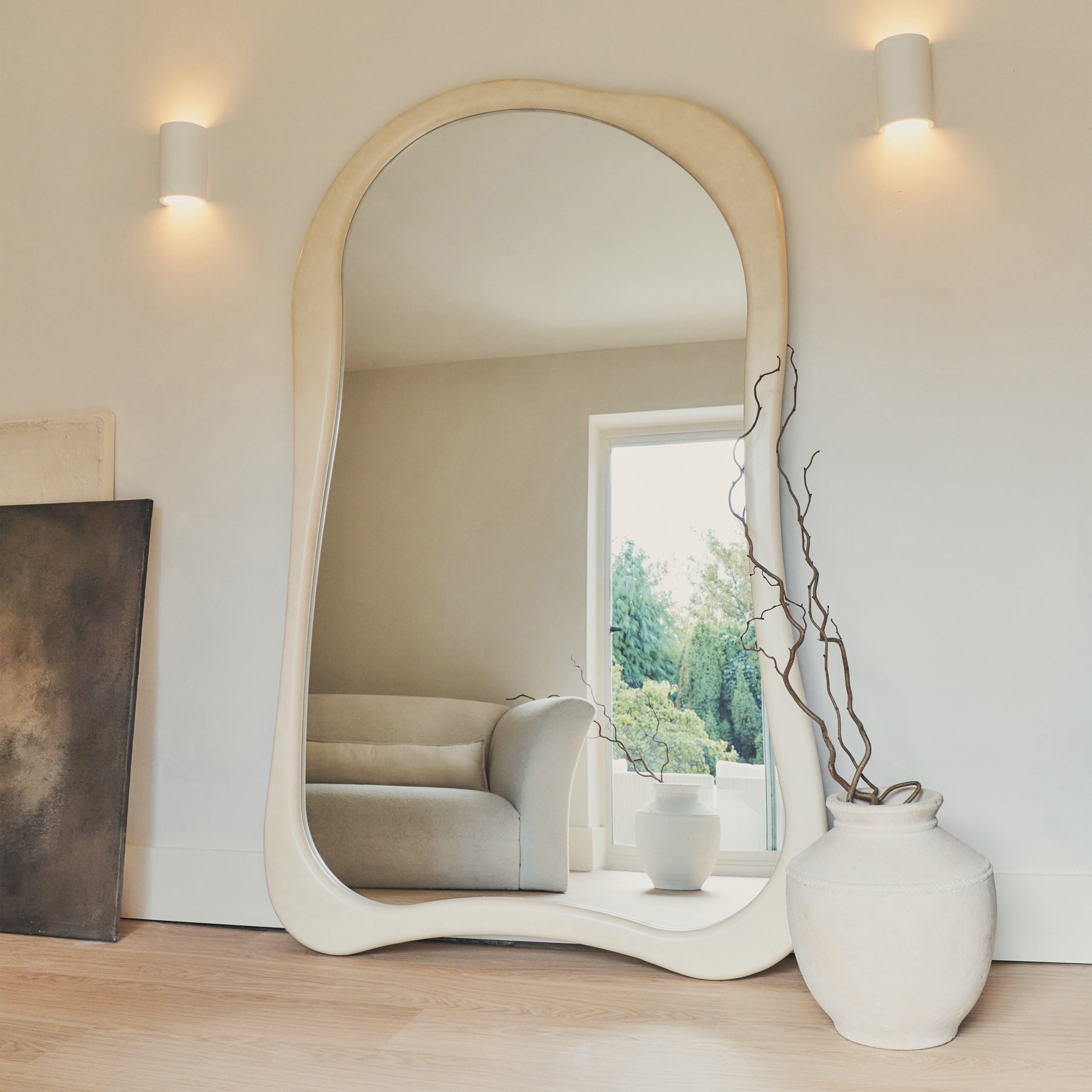 Arcurva - Extra Large Full Length Concrete Irregular Mirror 190cm x 120cm - Image 6