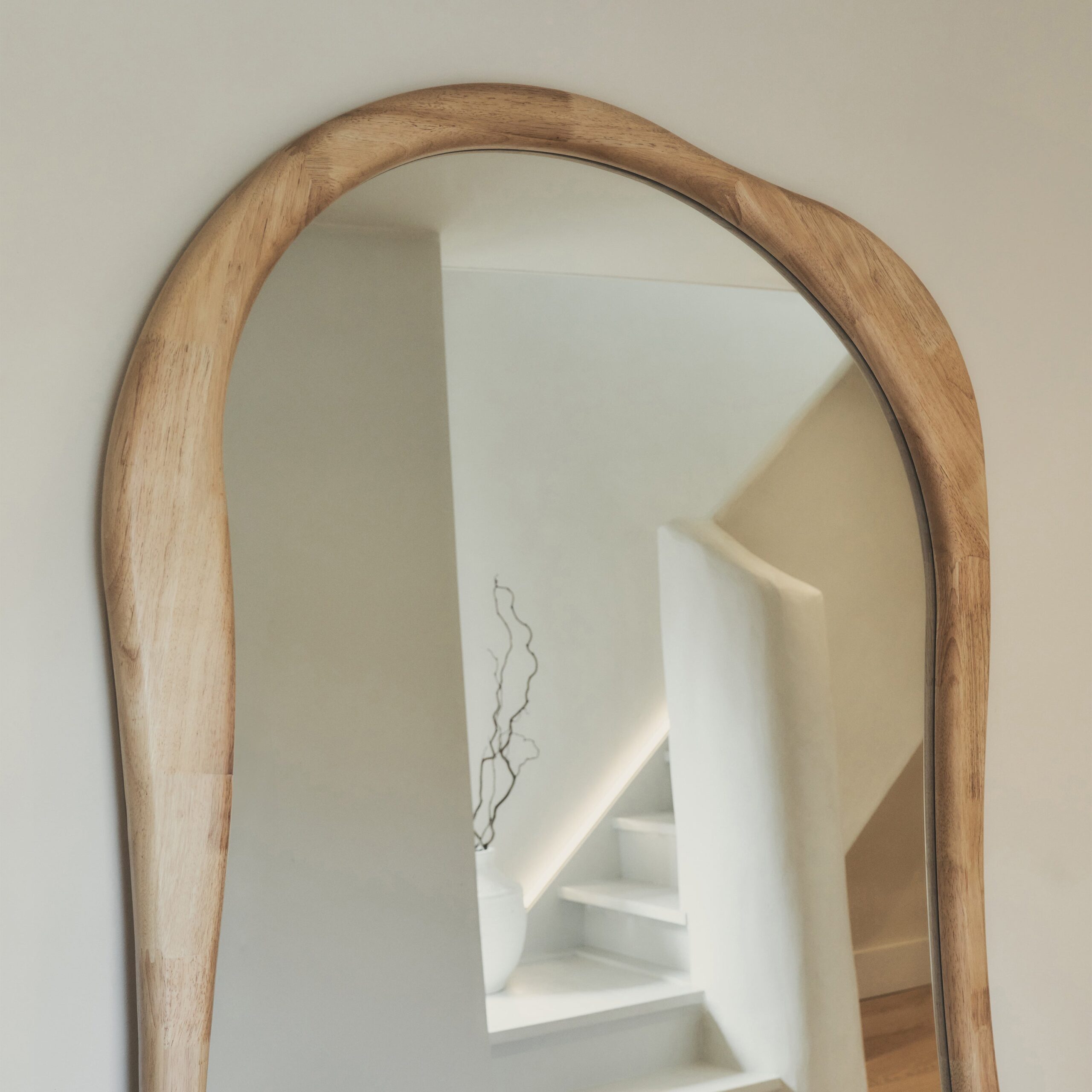 Arcurva - Extra Large Full Length Light Wood Irregular Mirror 190cm x 120cm - Image 5