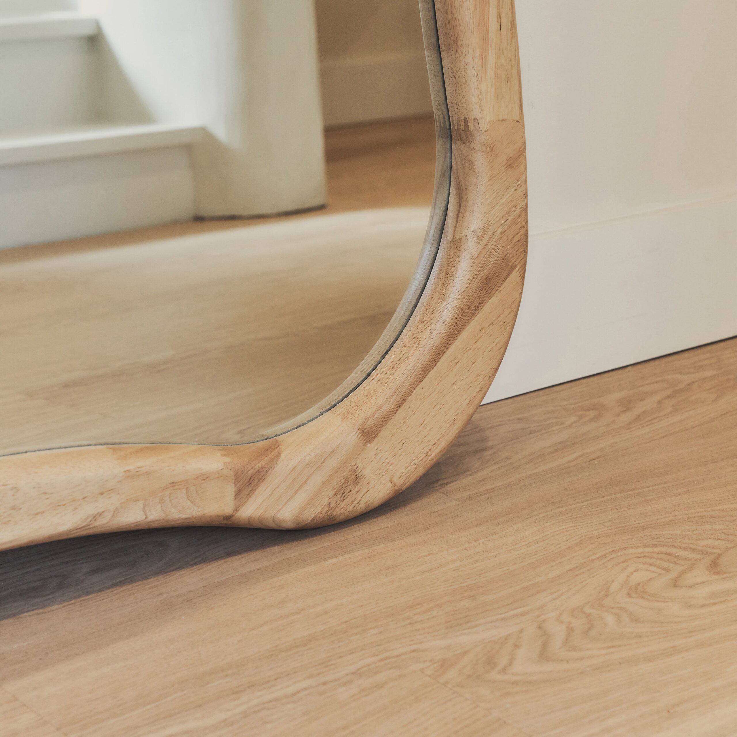 Arcurva - Extra Large Full Length Light Wood Irregular Mirror 190cm x 120cm - Image 7