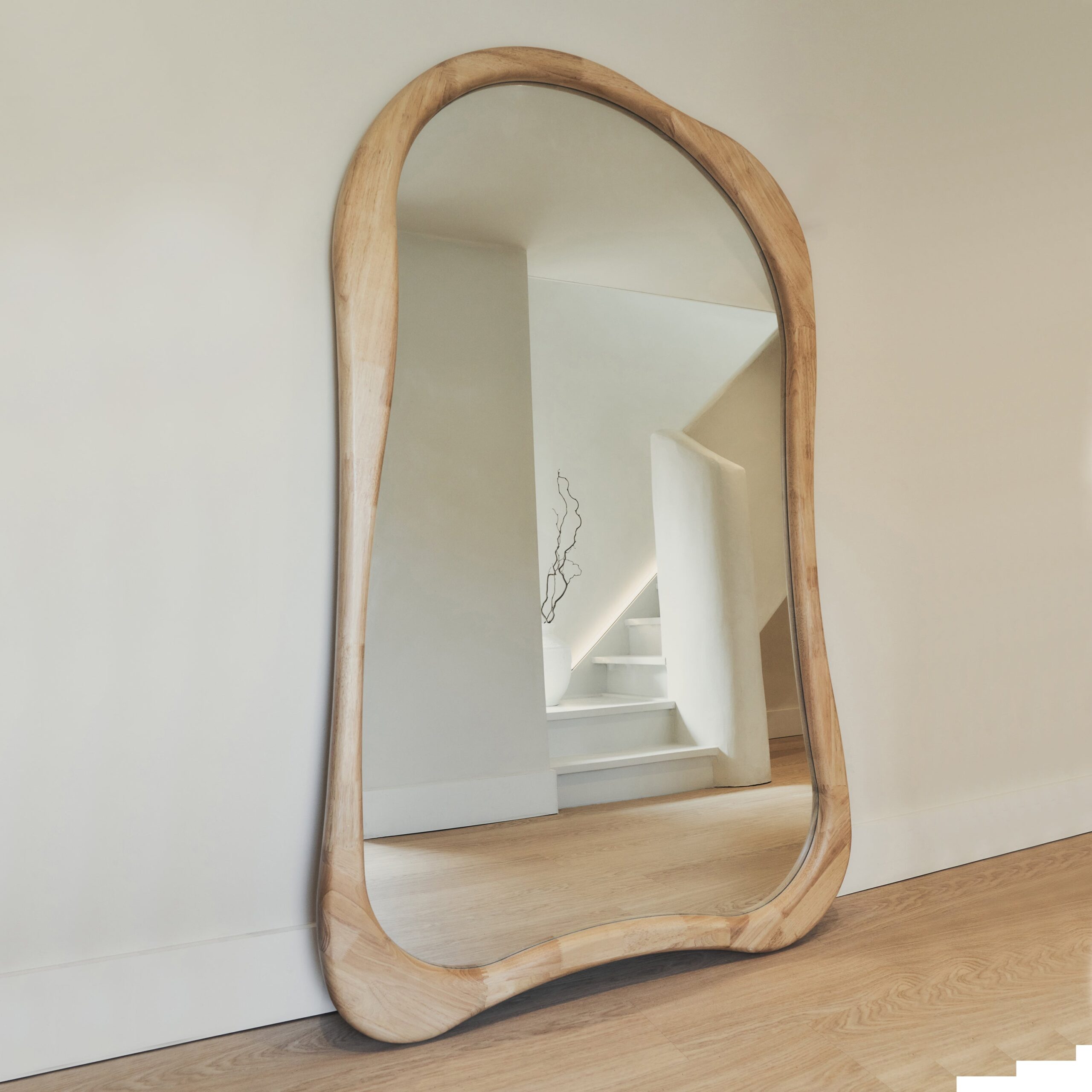 Arcurva - Extra Large Full Length Light Wood Irregular Mirror 190cm x 120cm - Image 4