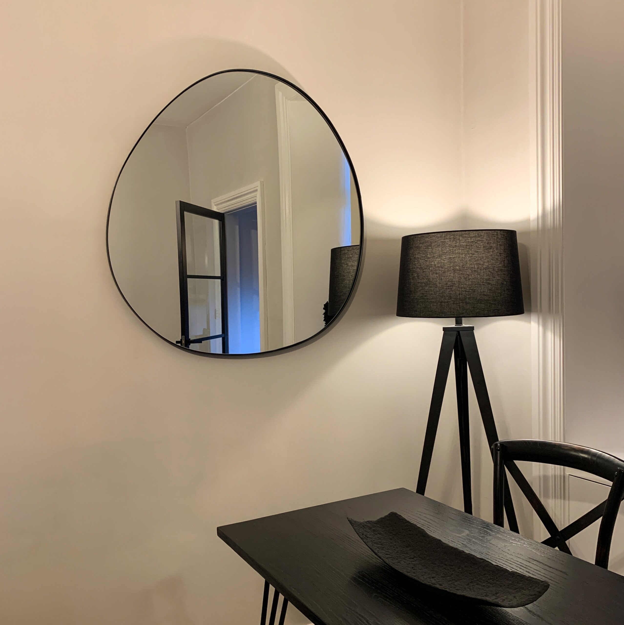 Ava - Black Pond Shaped Irregular Mirror 94cm x 94cm - Image 2