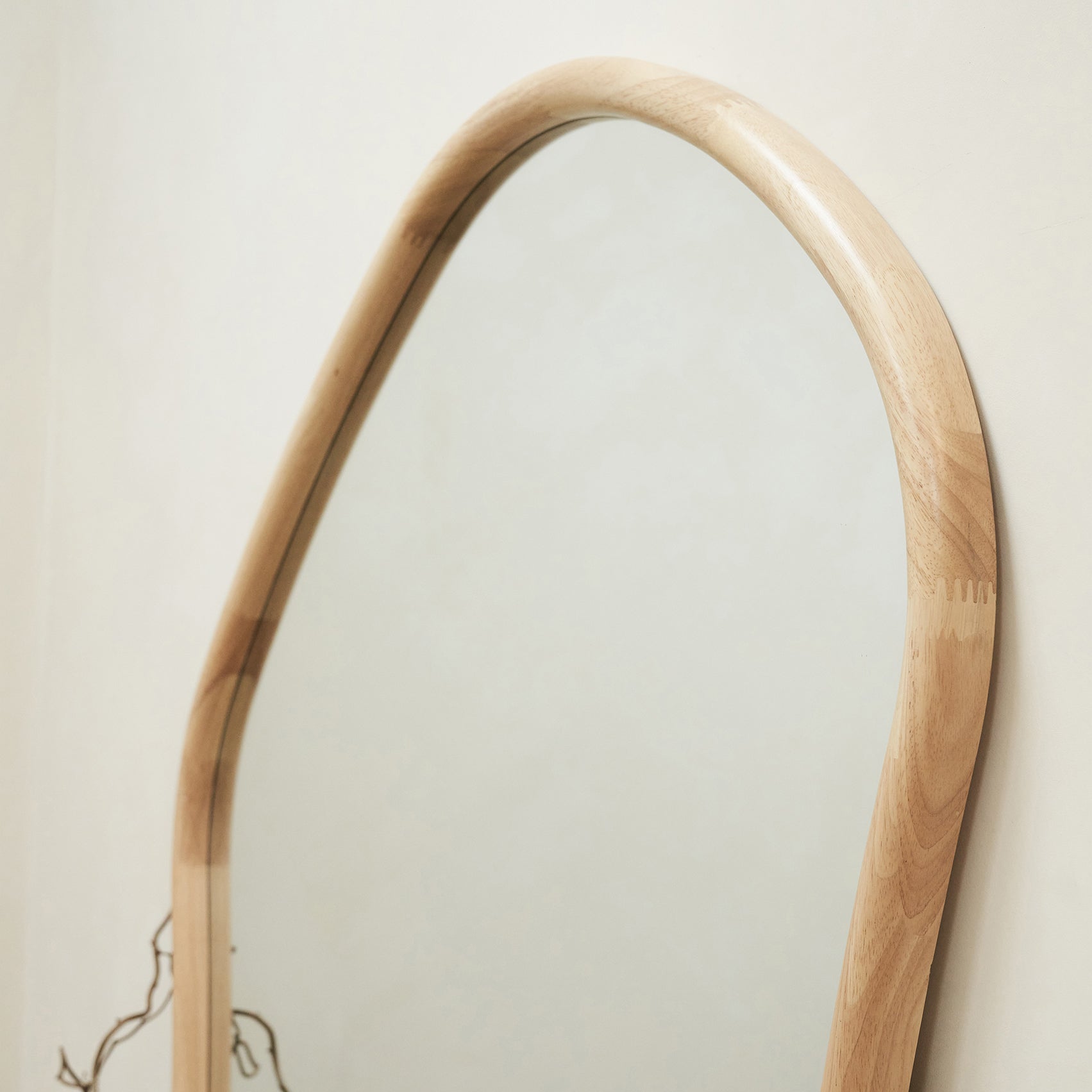Aaliyah - Extra Large Full Length Light Wood Irregular Mirror 180cm x 110cm - Image 7