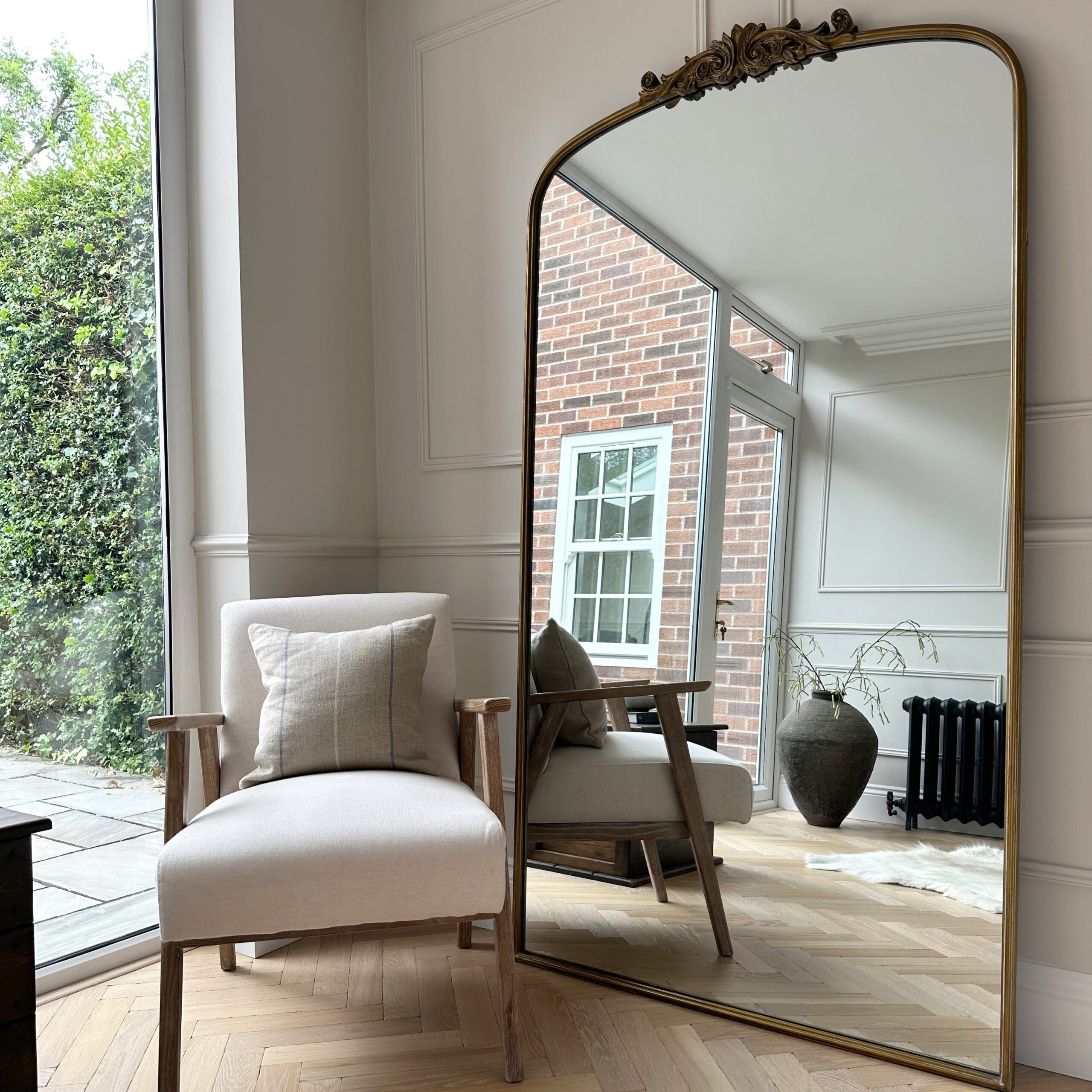 Amelia - Full Length Gold Arched Metal Mirror 200cm x 121cm - Image 2