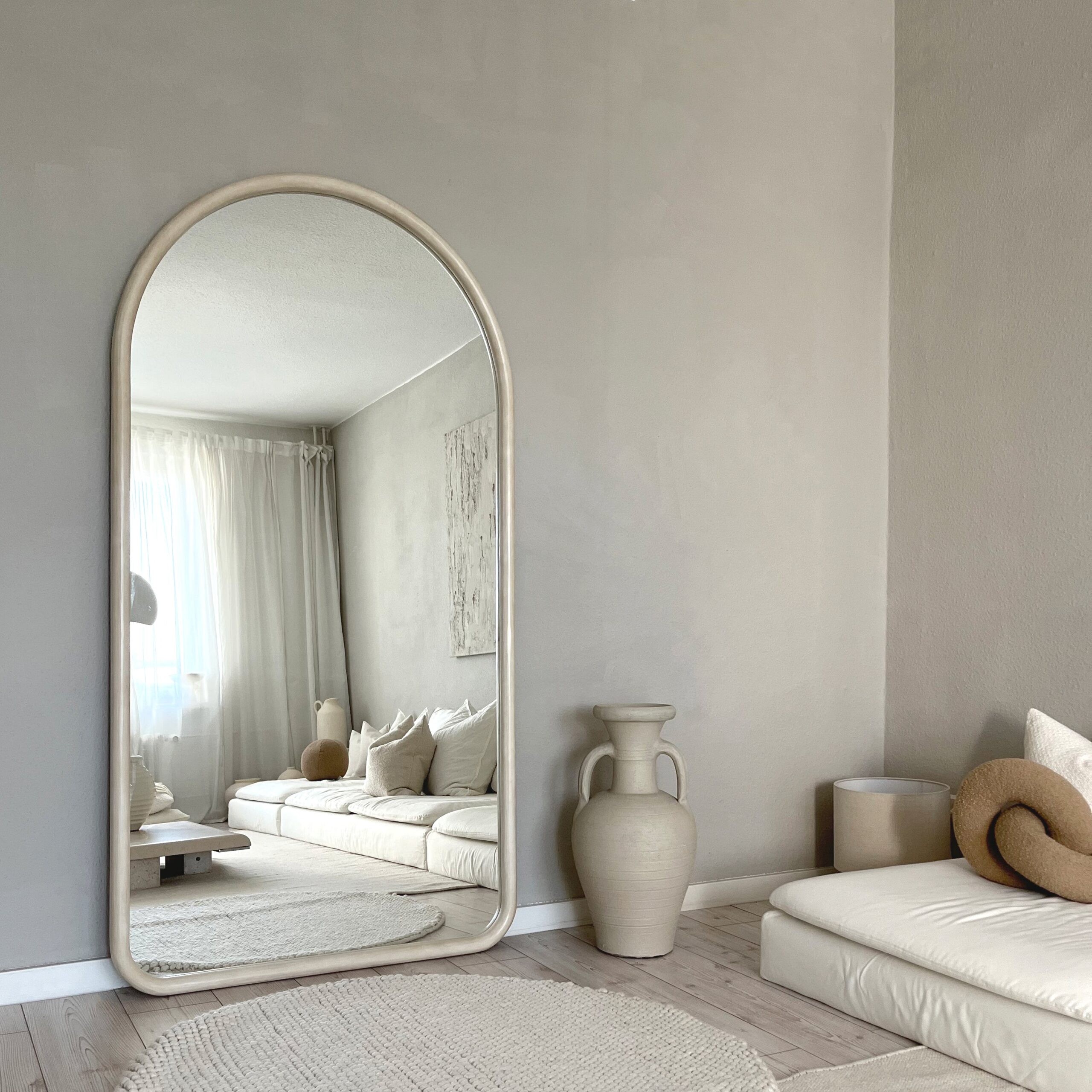 Amora - Extra Large Full Length Arched Concrete Mirror 190cm x 100cm - Image 4