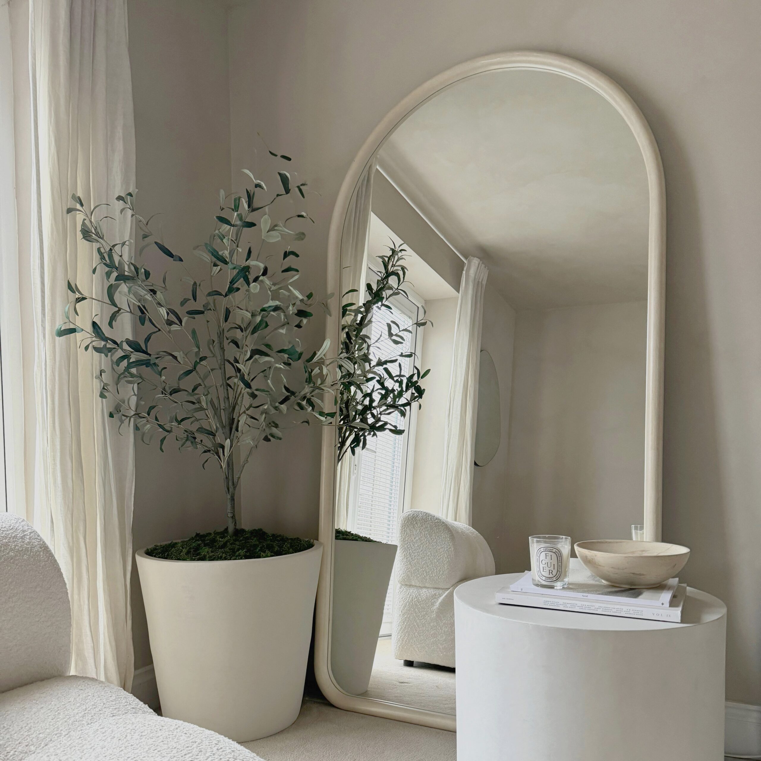 Amora - Extra Large Full Length Arched Concrete Mirror 190cm x 100cm - Image 2
