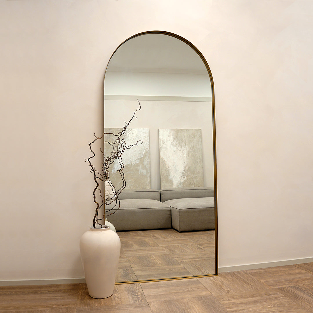 Arcus - Full Length Arched Gold Extra Large Metal Mirror 200cm x 90cm - Image 3