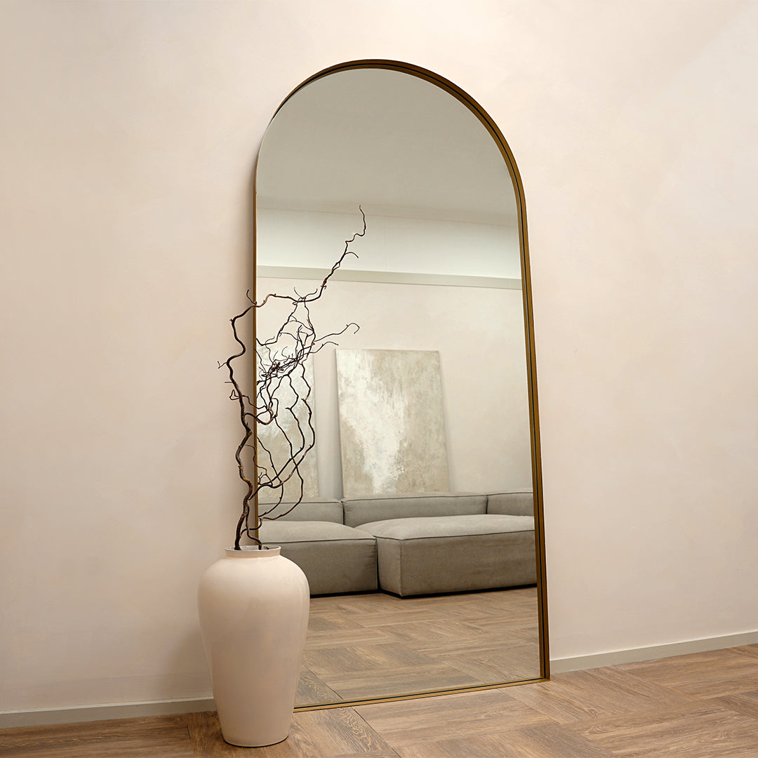 Arcus - Full Length Arched Gold Extra Large Metal Mirror 200cm x 90cm - Image 2