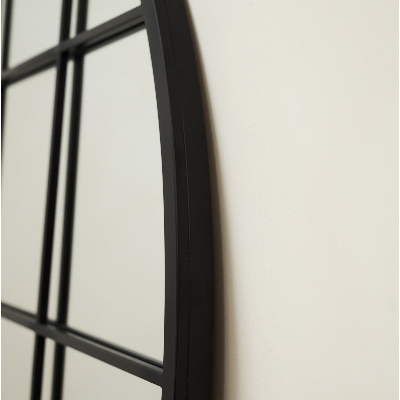 Brooklyn - Full Length Extra Large Black Arched Metal Mirror 200cm x 120cm - Image 7