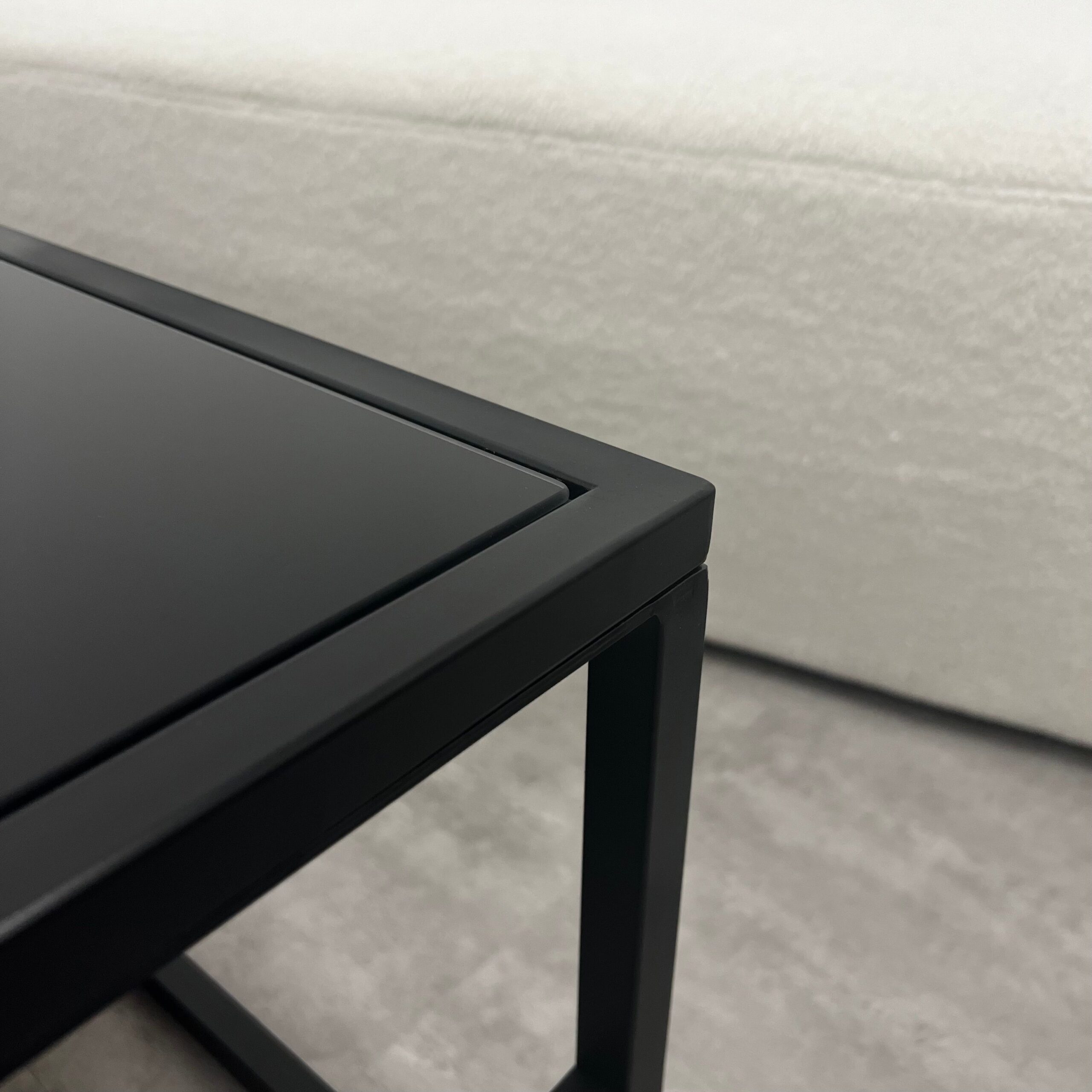 Brooklyn - Black Modern Large Rectangle Tinted Mirrored Coffee Table - Image 2
