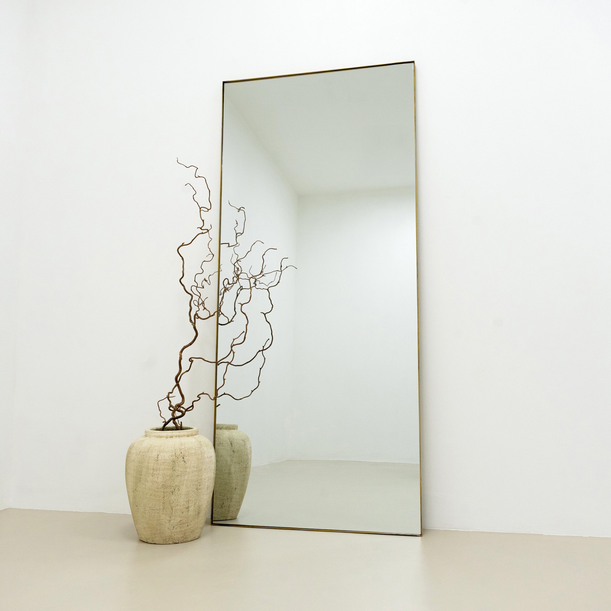 Theo - Full Length Gold Rectangular Large Metal Mirror 179cm x 80cm - Image 4