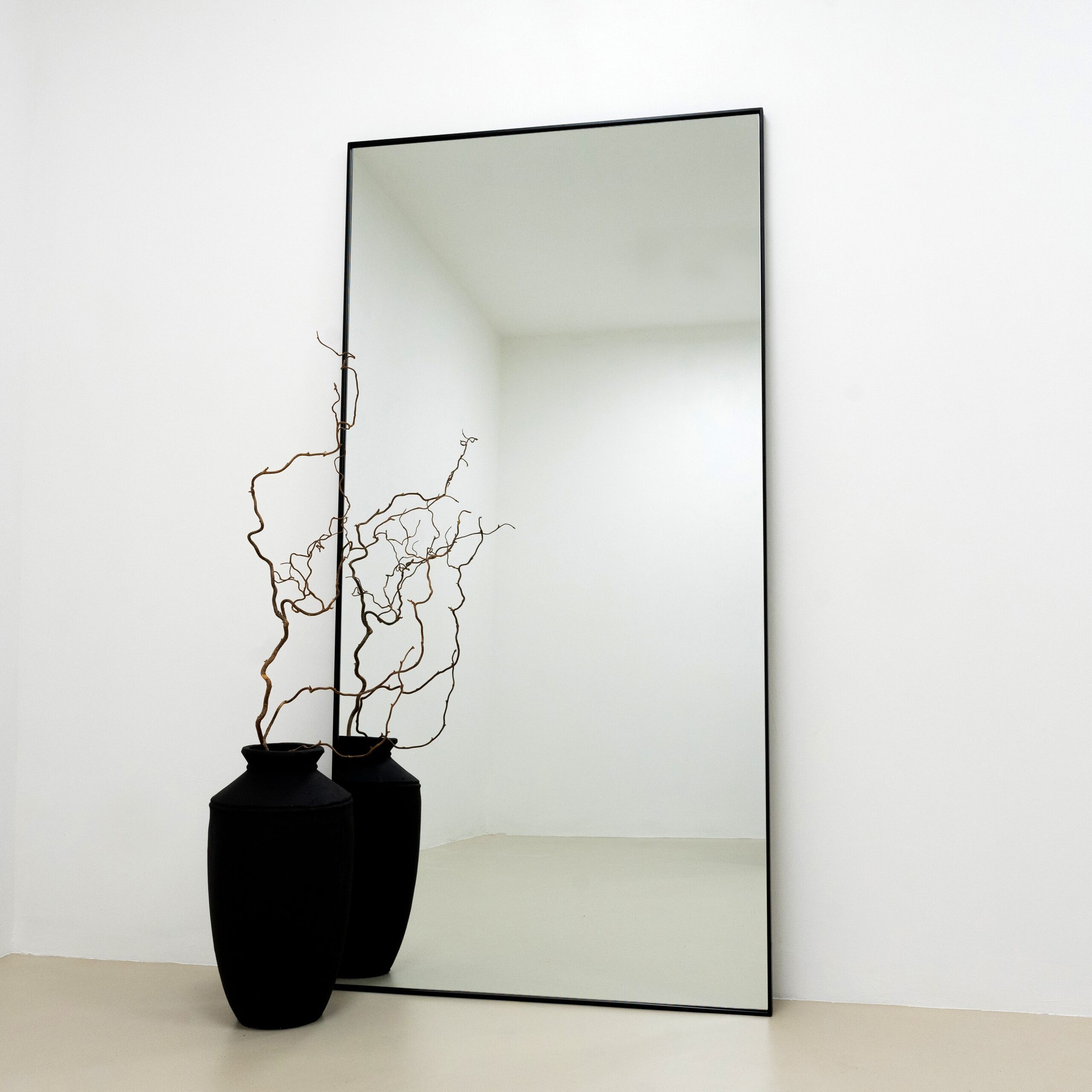 Theo - Full Length Black Extra Large Metal Mirror 200cm x 100cm - Image 7