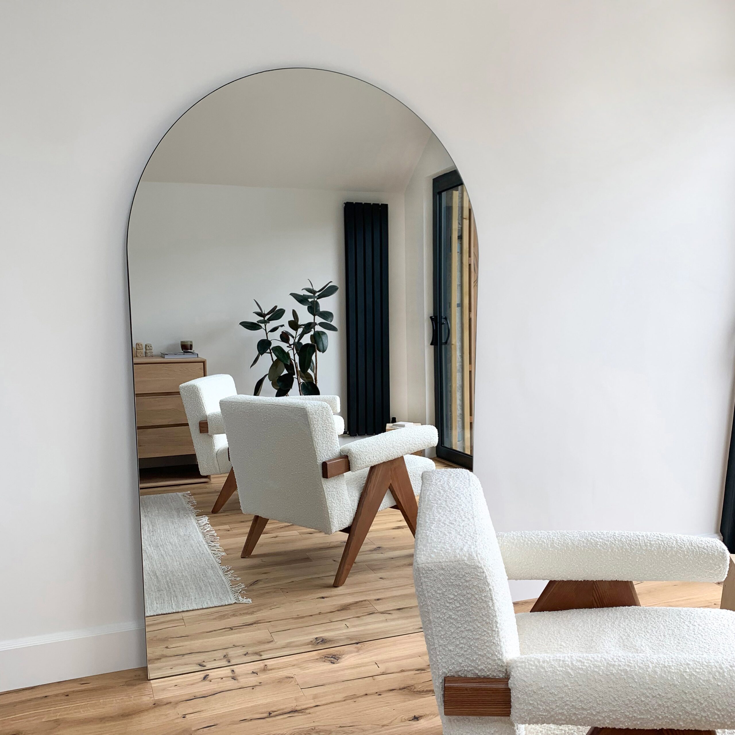 Edge - Extra Large Frameless Arched Full Length Mirror 179cm x 110cm - Image 2