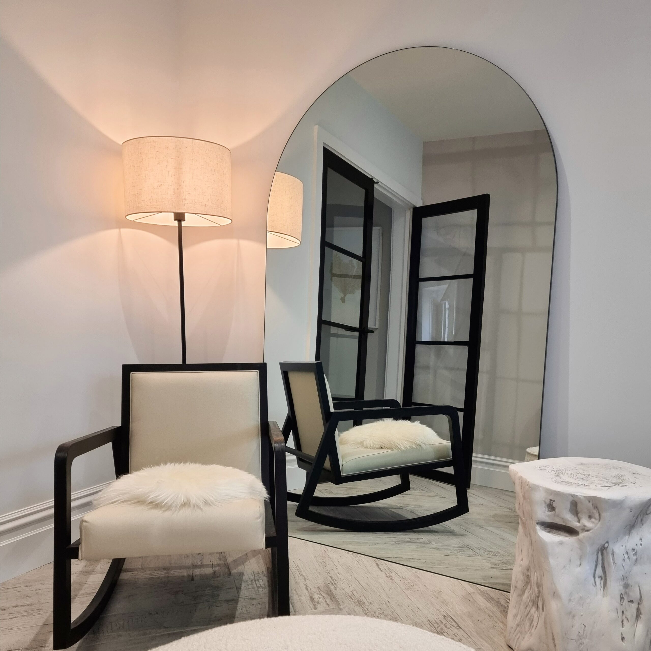 Edge - Extra Large Frameless Arched Full Length Mirror 179cm x 110cm - Image 6