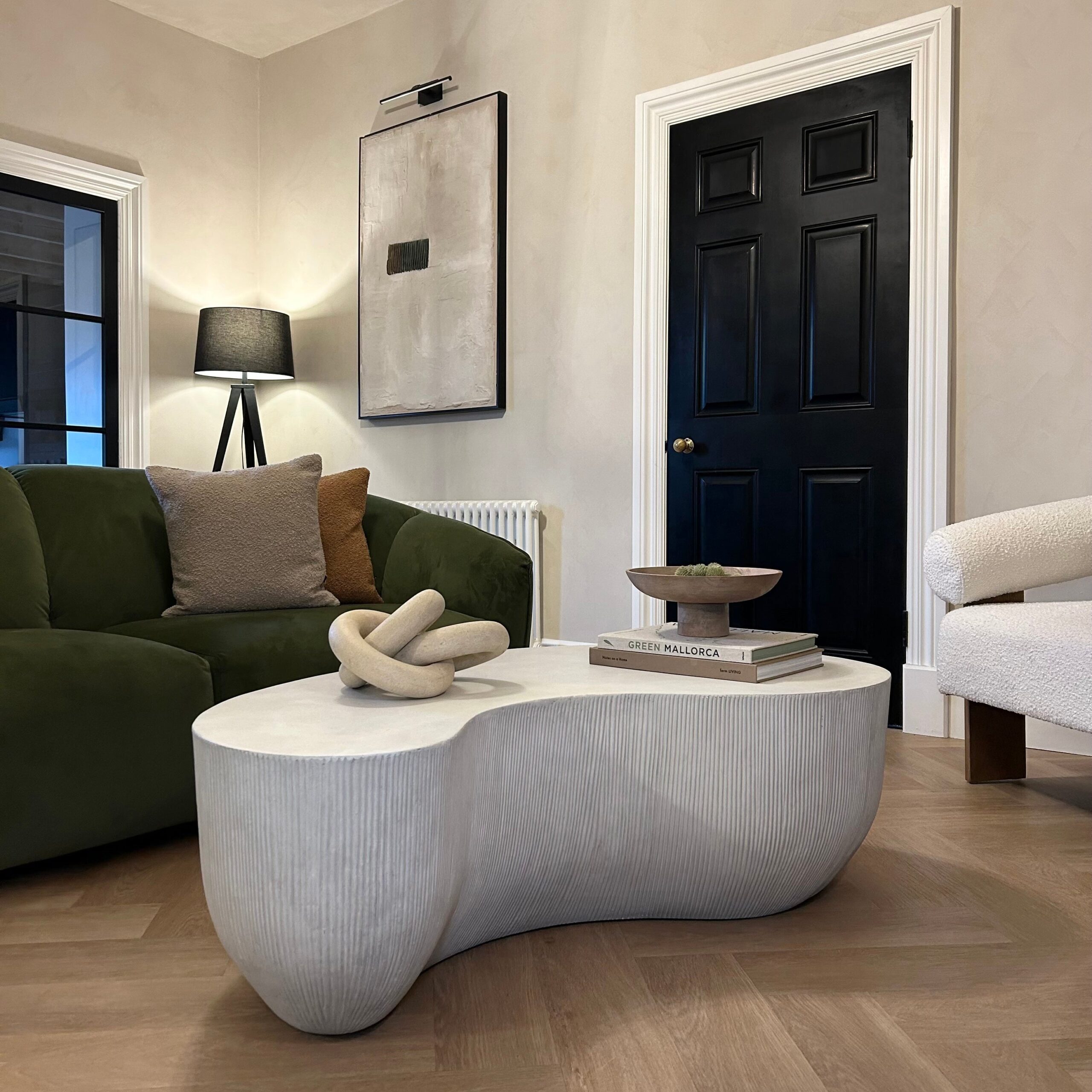 Leonardo - Minimal Concrete Shaped Coffee Table Large - Image 10