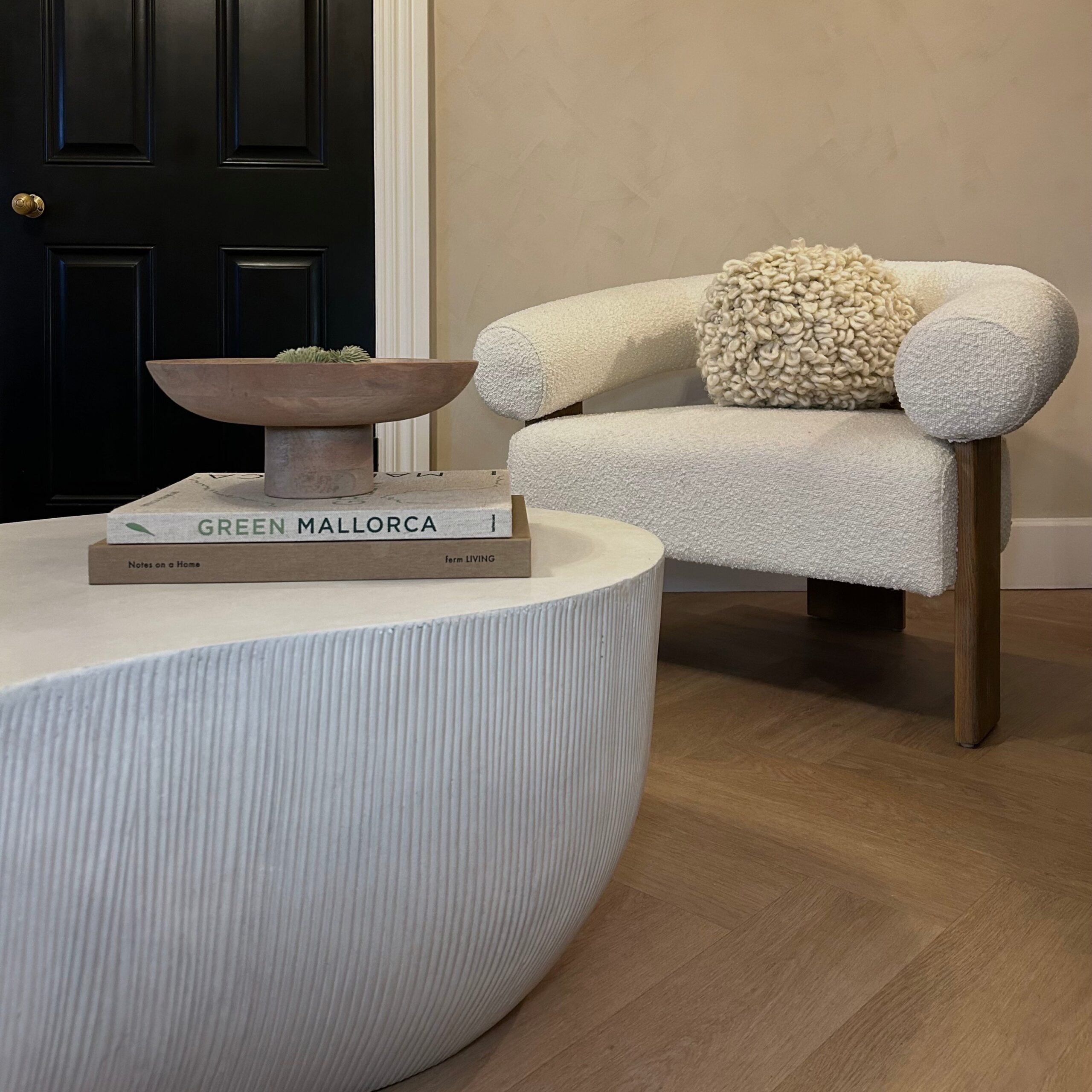 Leonardo - Minimal Concrete Shaped Coffee Table Large - Image 9