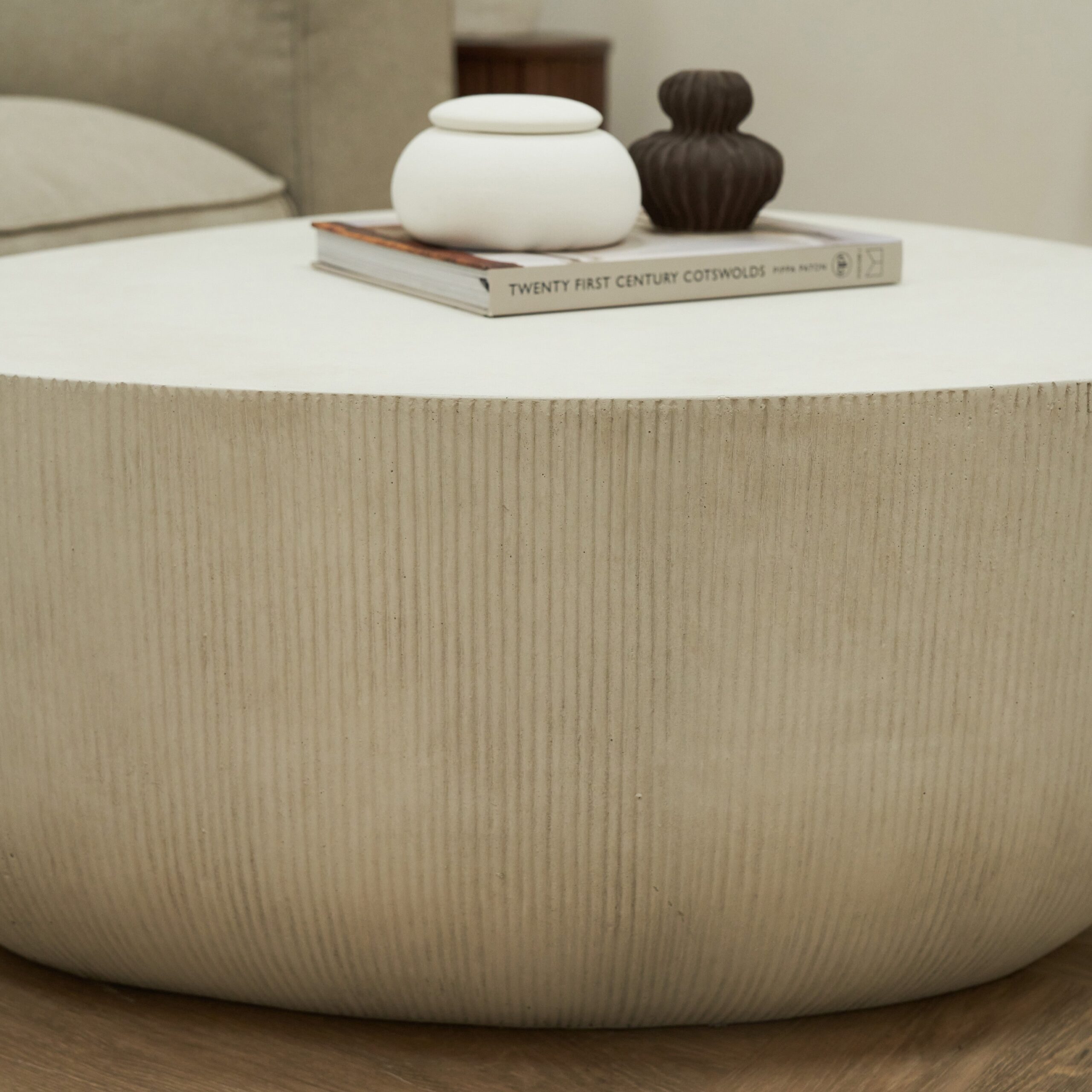 Leonardo - Minimal Concrete Irregular Shaped Coffee Table Large - Image 6