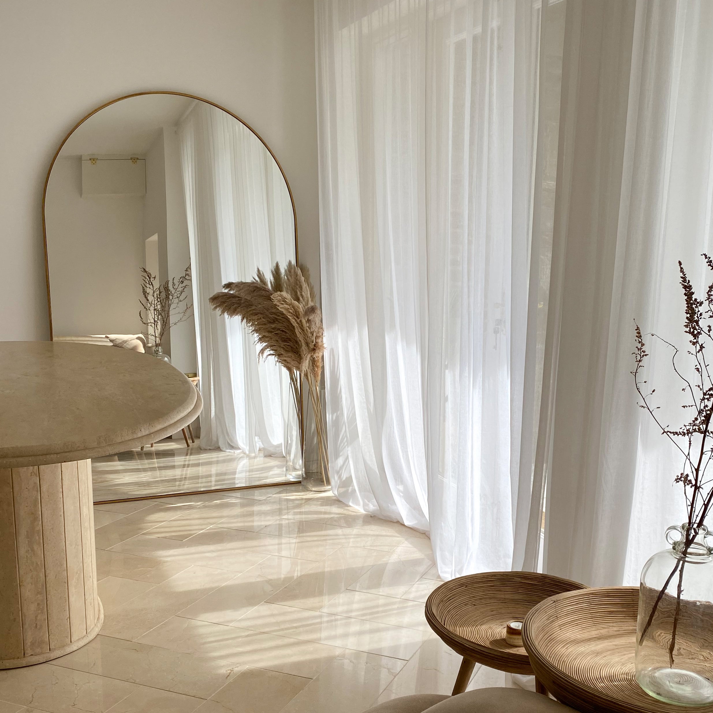 Liberty - Gold Full Length Arched Metal Mirror 180cm x 110cm - Image 3