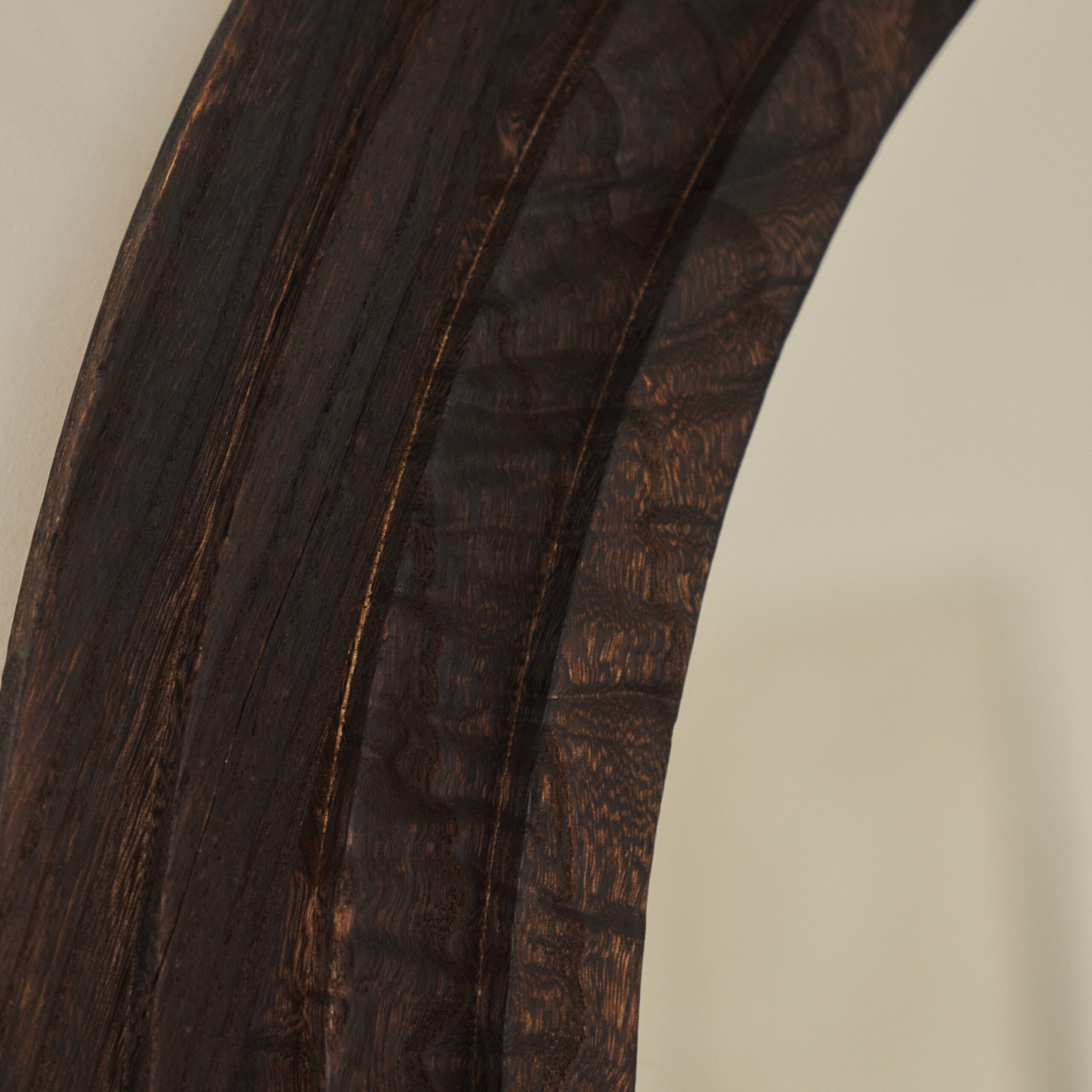 Luciana - Charred Wood Arched Overmantle Mirror 120cm x 90cm - Image 7