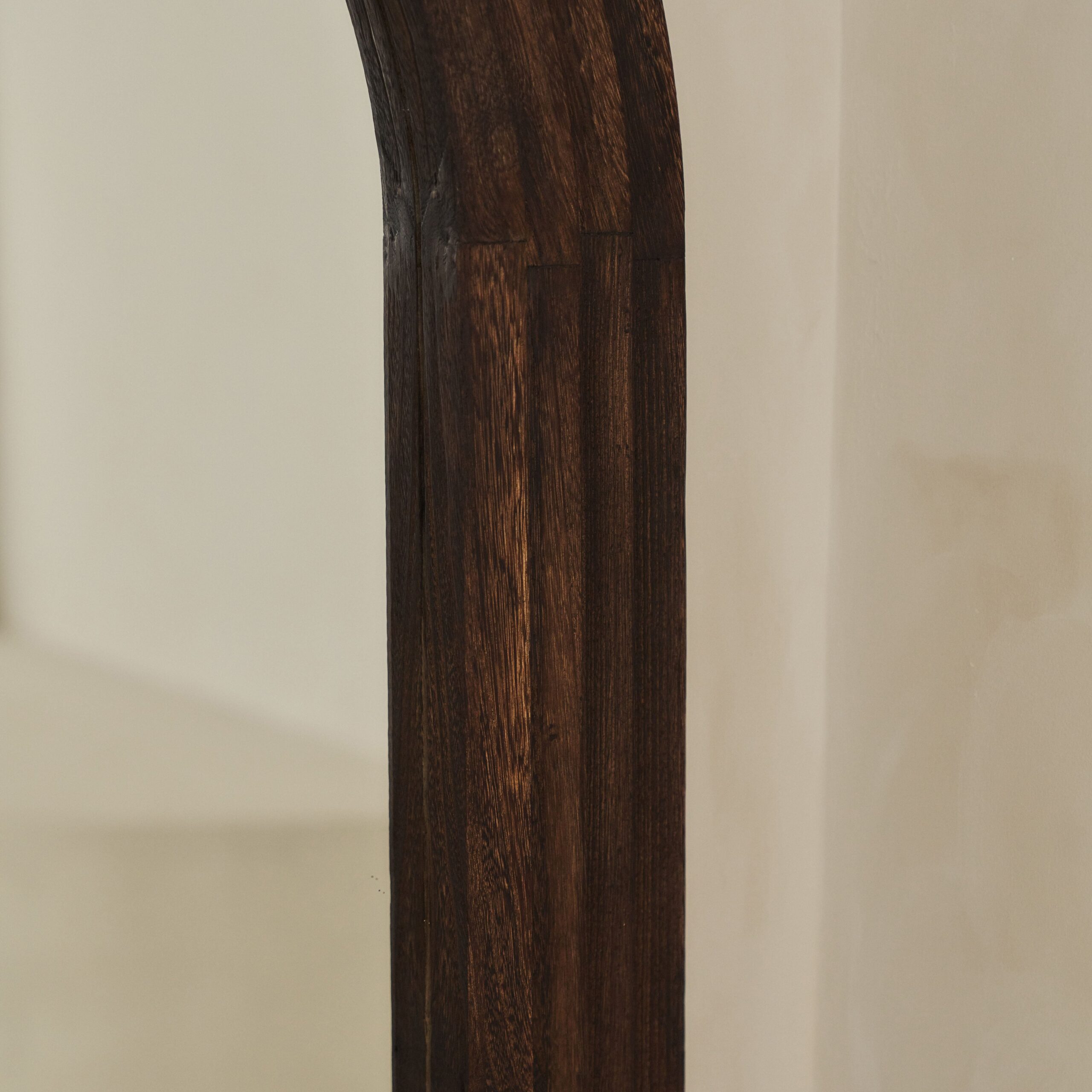 Luciana - Charred Wood Arched Overmantle Mirror 120cm x 90cm - Image 6