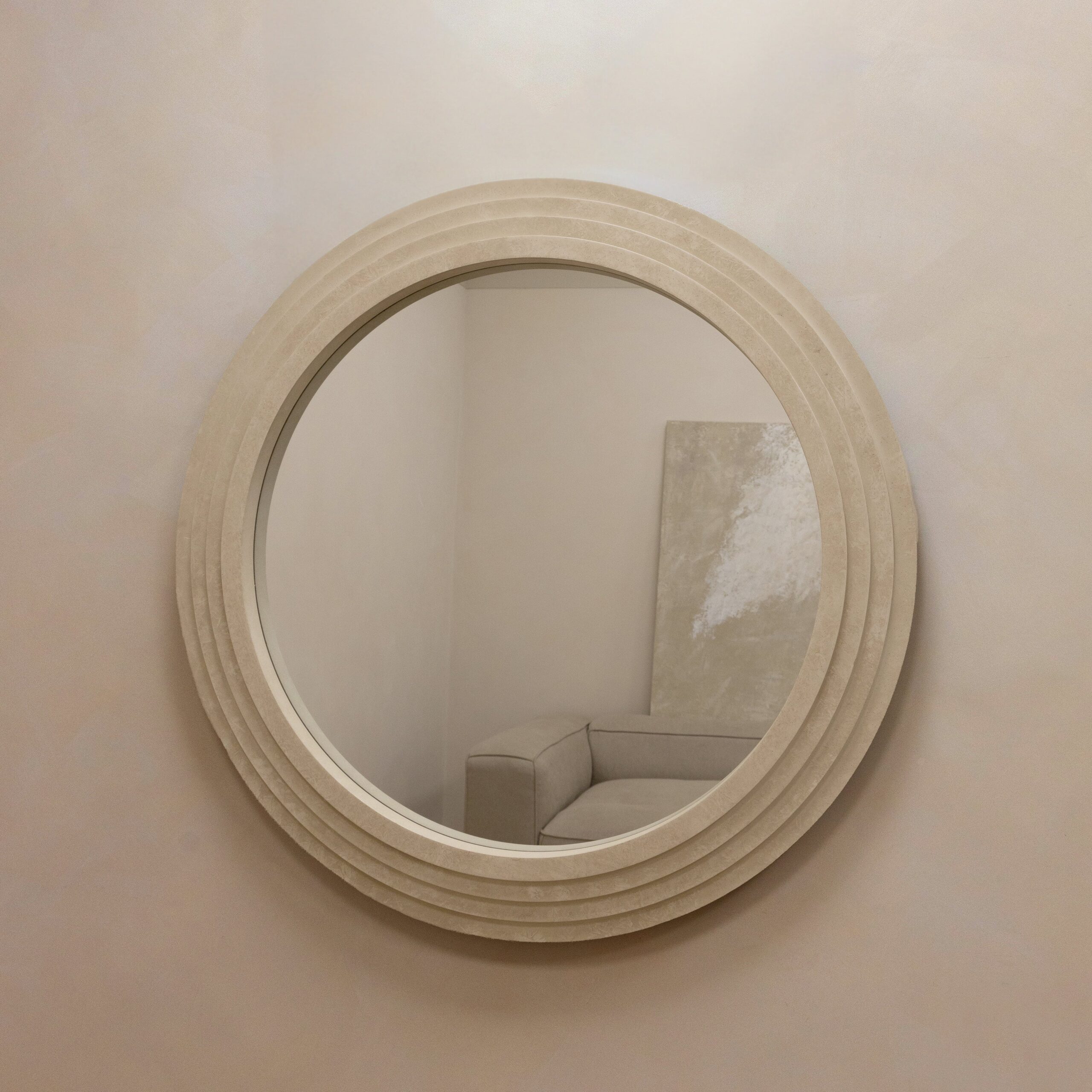 Luciana - Round Concrete Wall Mirror 110cm x 110cm - Image 4