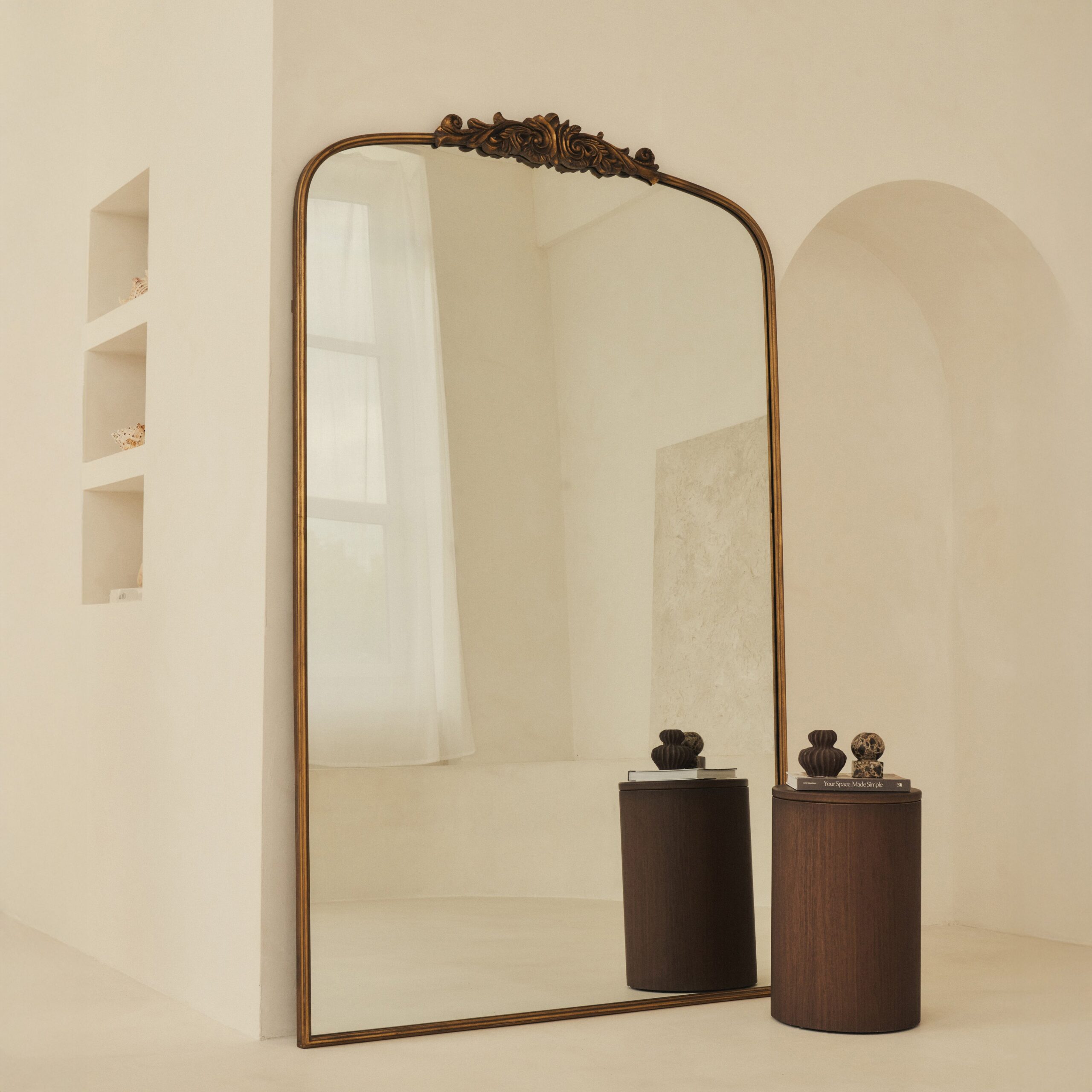 Amelia - Full Length Gold Arched Metal Mirror 200cm x 121cm - Image 4