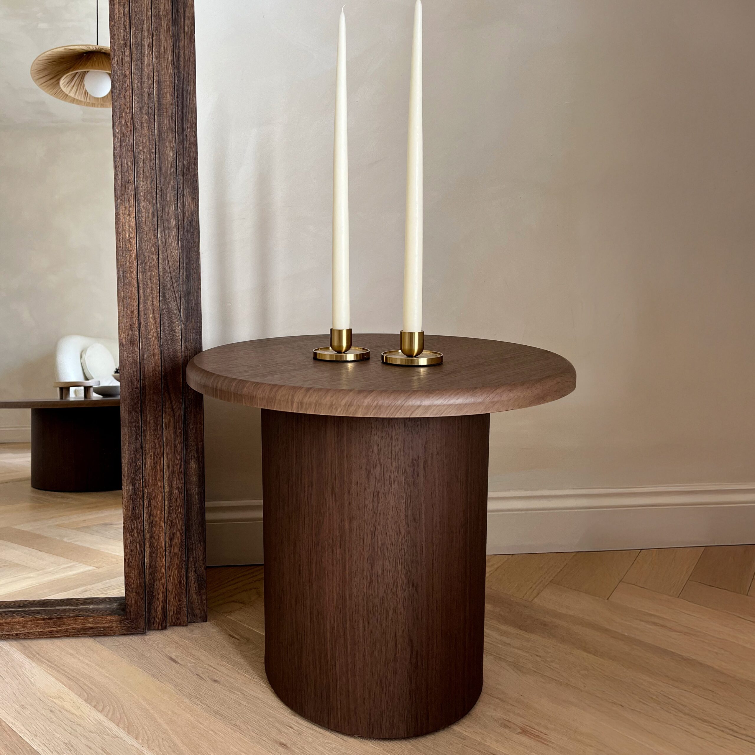 Madison - Dark Wood Round Wooden Side Table - Image 2