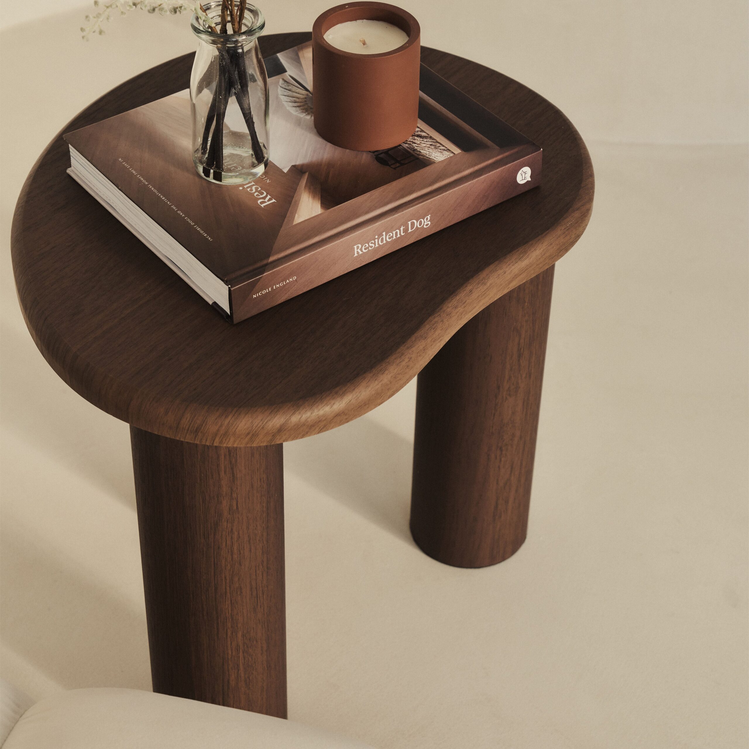 Savanna - Dark Wood Irregular Wooden Side Table - Image 5