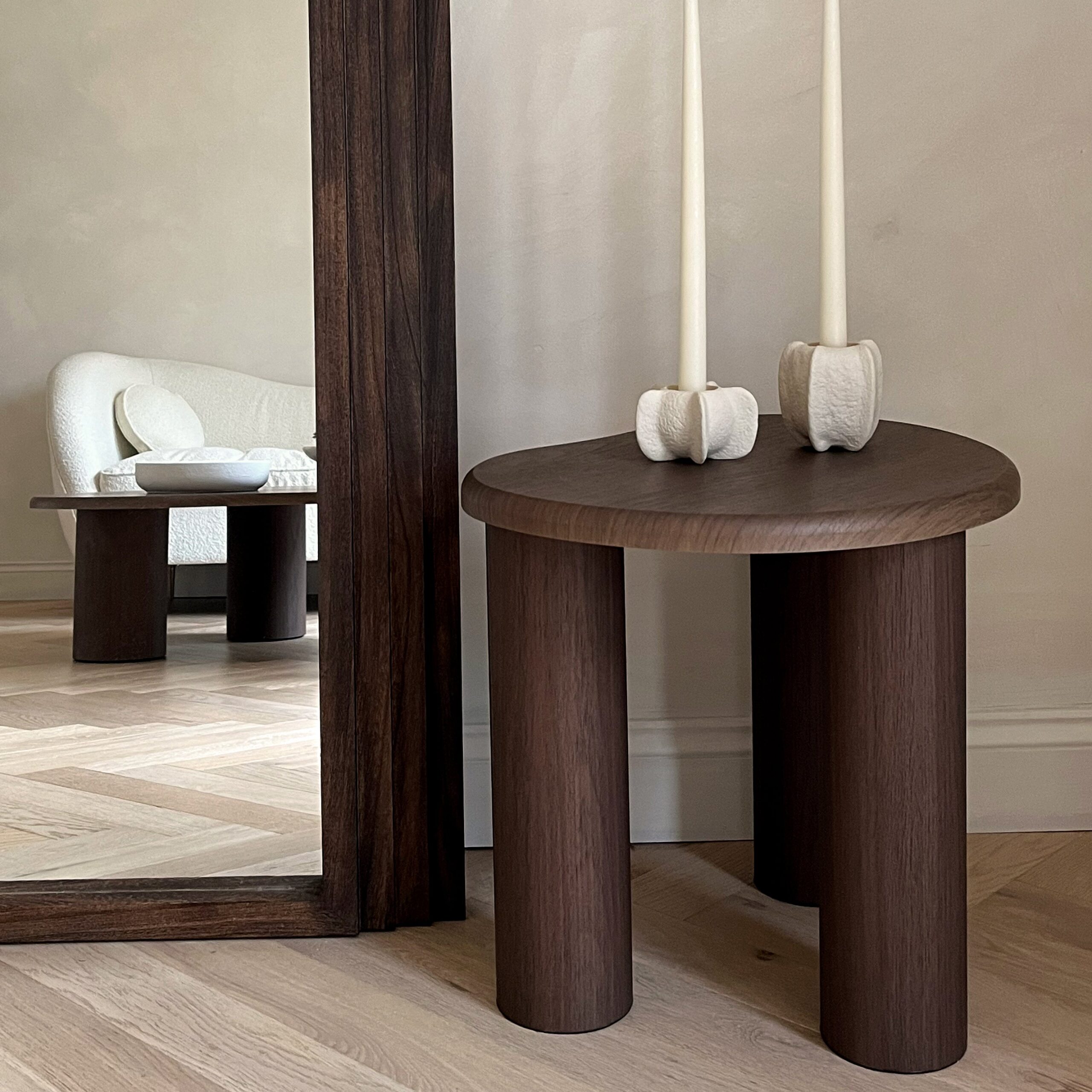 Savanna - Dark Wood Irregular Wooden Side Table - Image 4