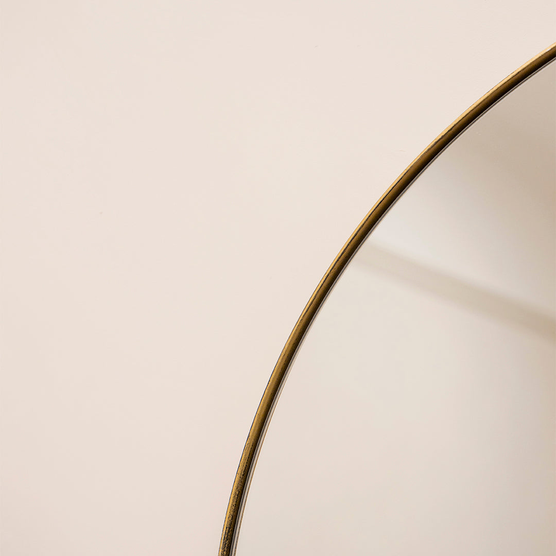 Theo - Full Length Gold Arched Large Metal Mirror 180cm x 90cm - Image 4