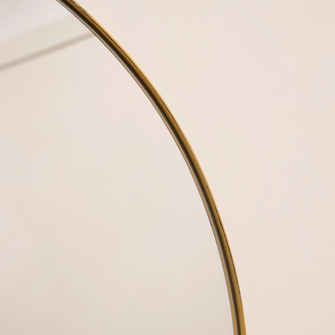 Theo - Full Length Gold Arched Large Metal Mirror 180cm x 90cm - Image 6
