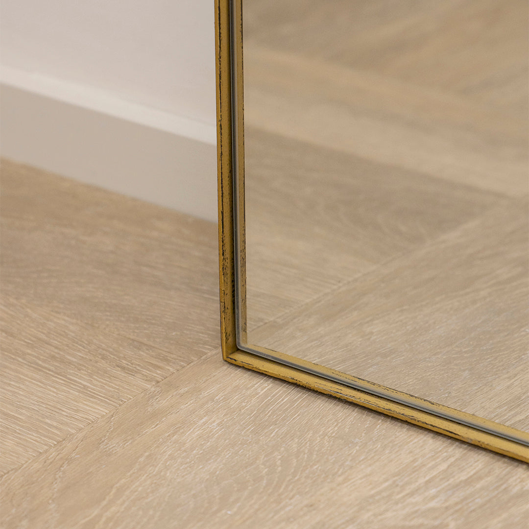 Theo - Full Length Gold Arched Large Metal Mirror 180cm x 90cm - Image 7