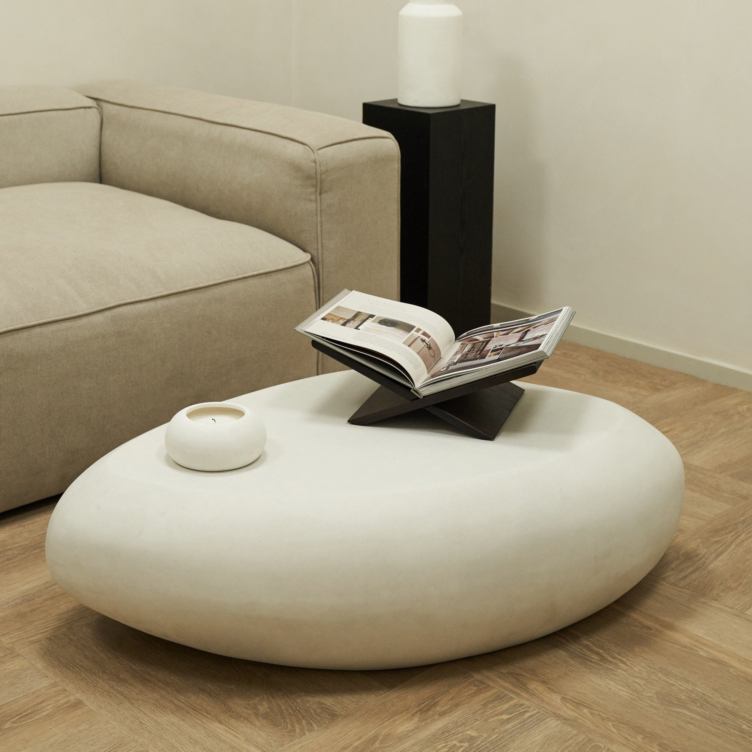 Zola - Minimal Concrete Pebble Coffee Table Extra Large - Image 5