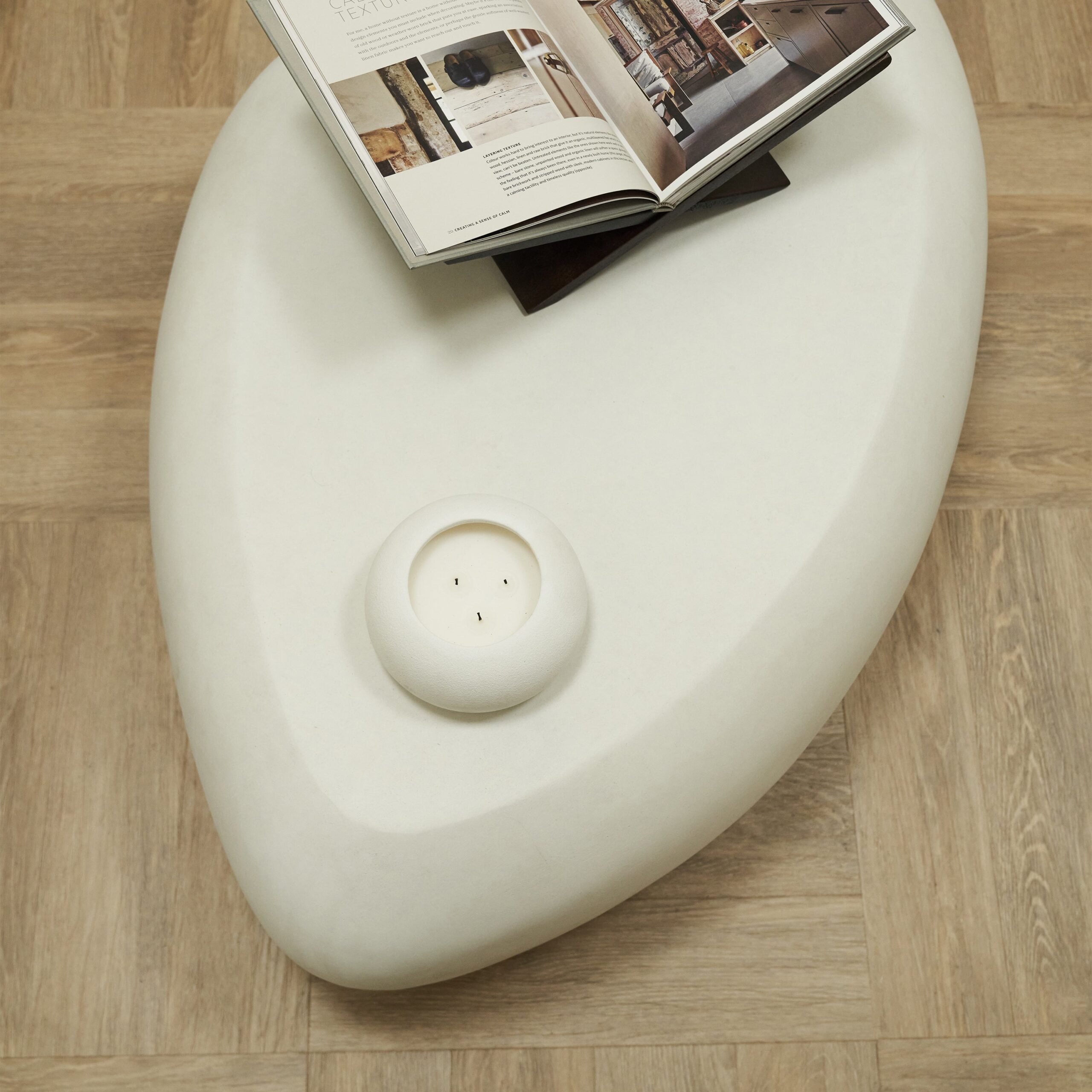 Zola - Minimal Concrete Pebble Coffee Table Extra Large - Image 8