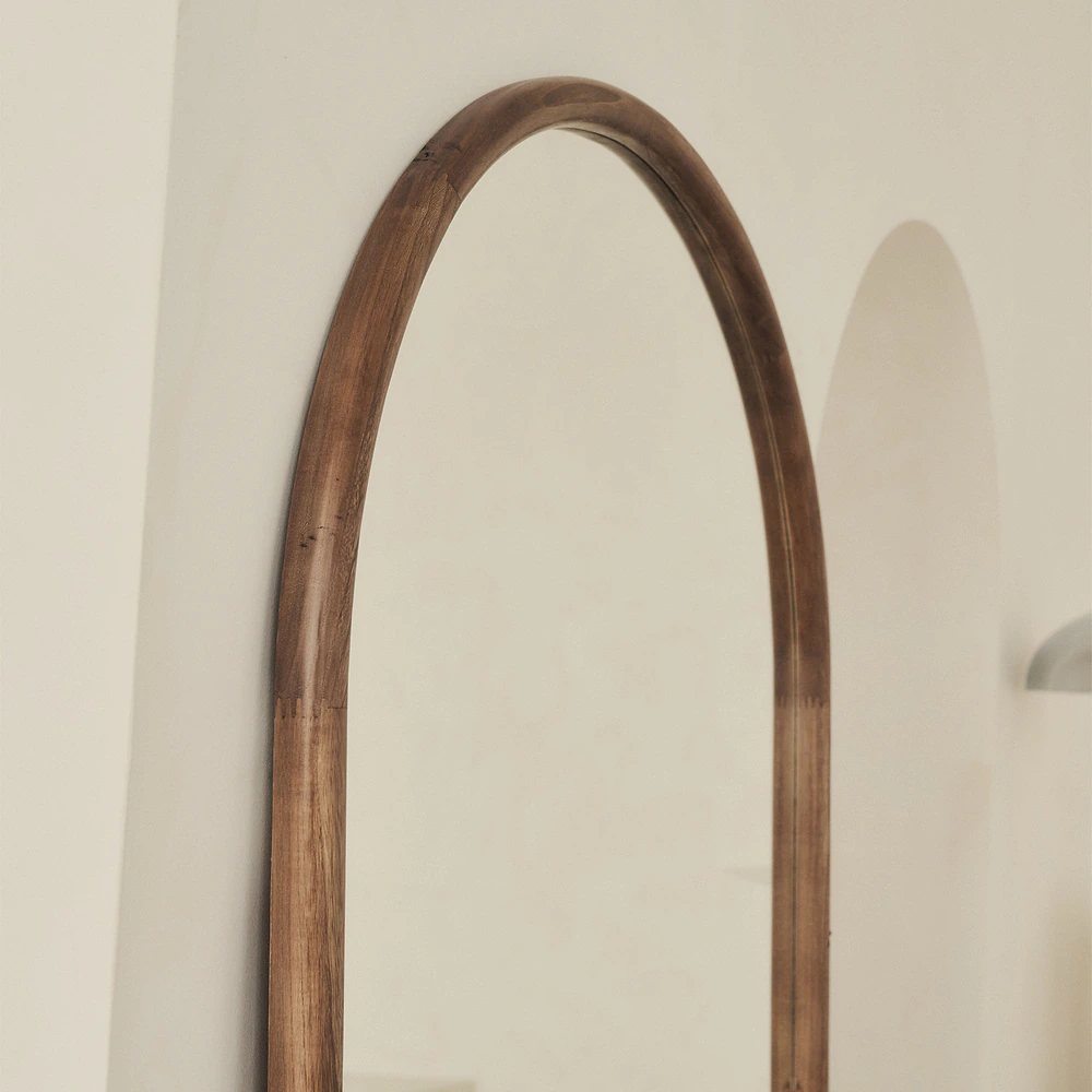 Amora - Extra Large Full Length Arched Warm Wood Mirror 190cm x 100cm - Image 5