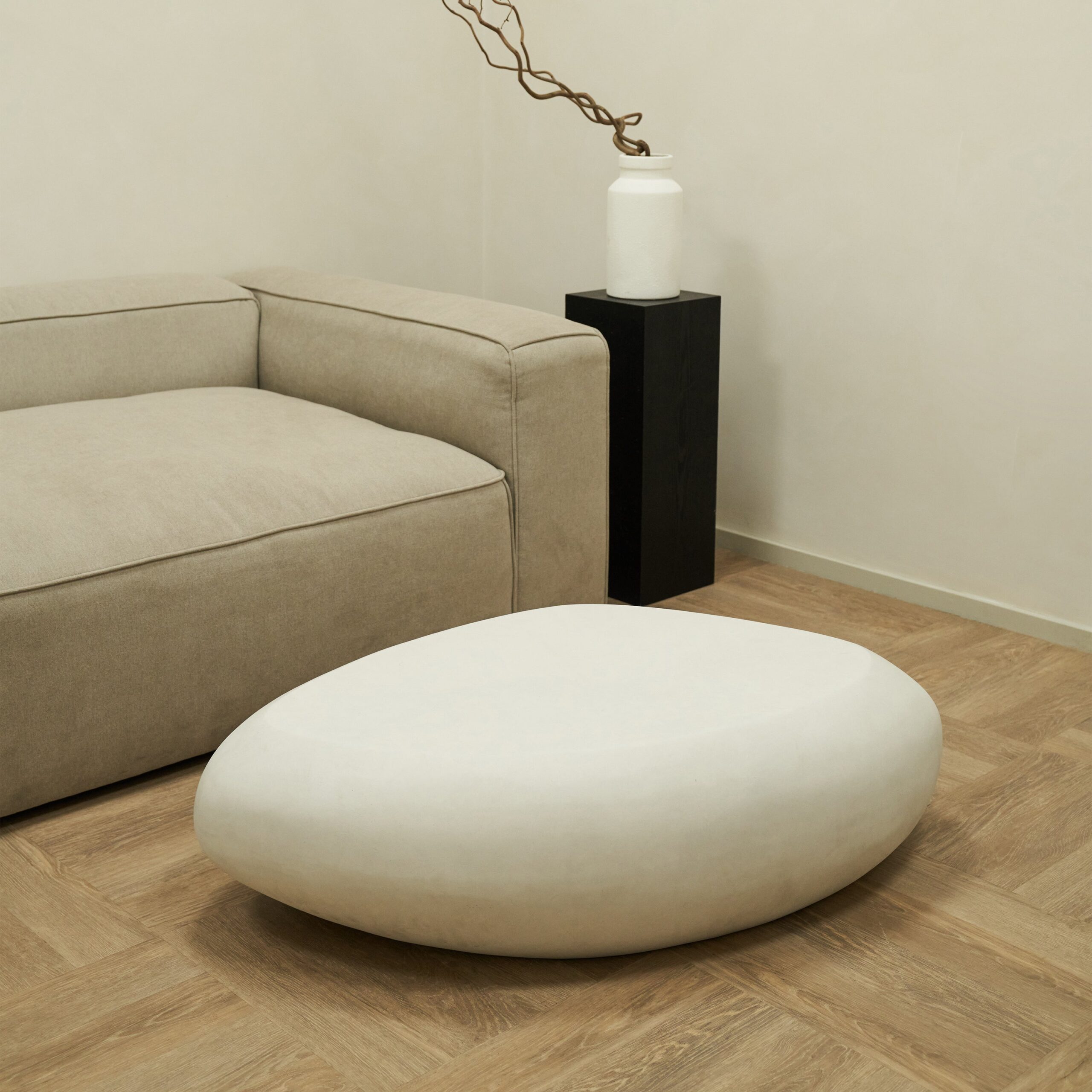 Zola - Minimal Concrete Pebble Coffee Table Extra Large - Image 10