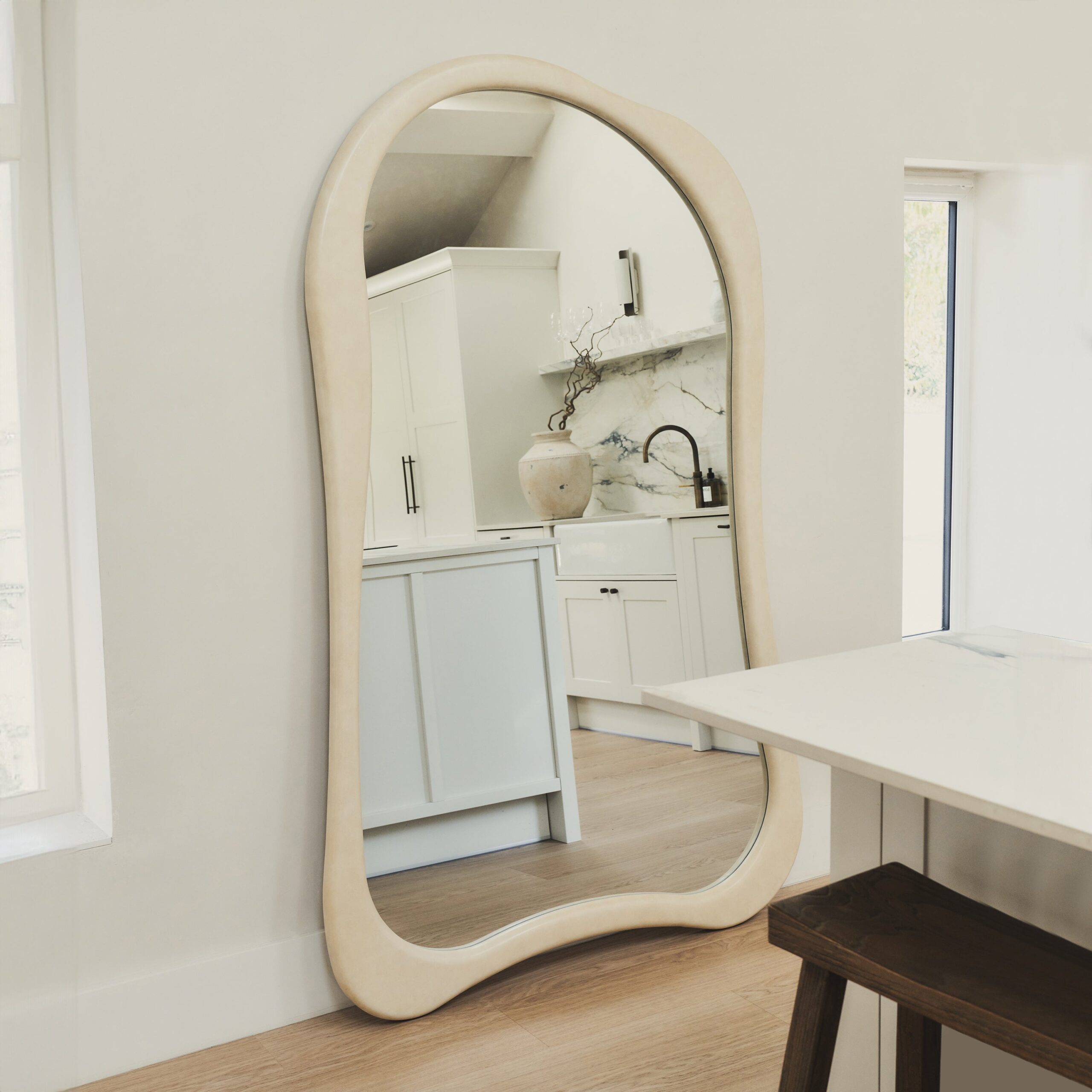 Arcurva - Extra Large Full Length Concrete Irregular Mirror 190cm x 120cm - Image 7