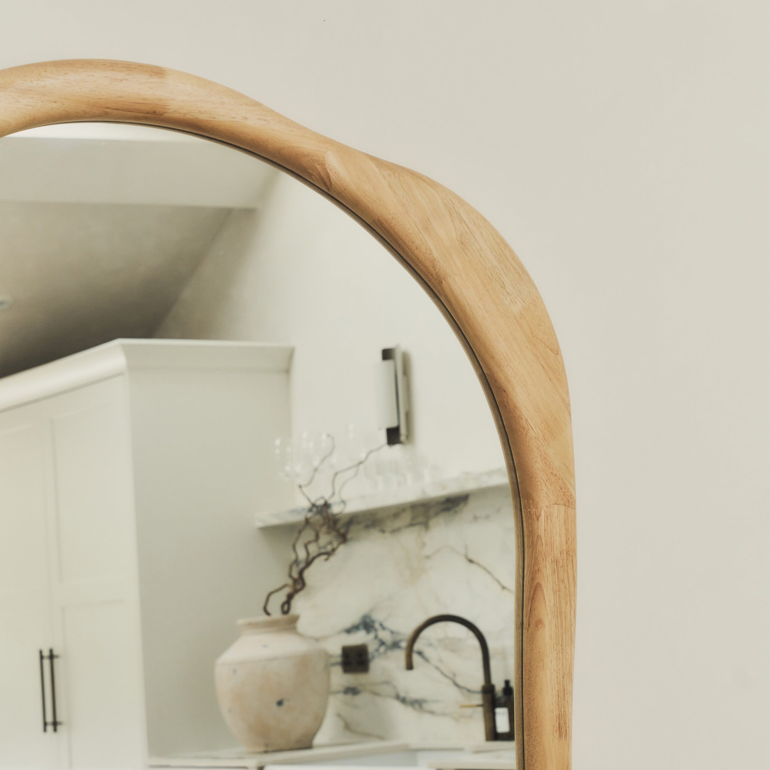 Arcurva - Extra Large Full Length Light Wood Irregular Mirror 190cm x 120cm - Image 10