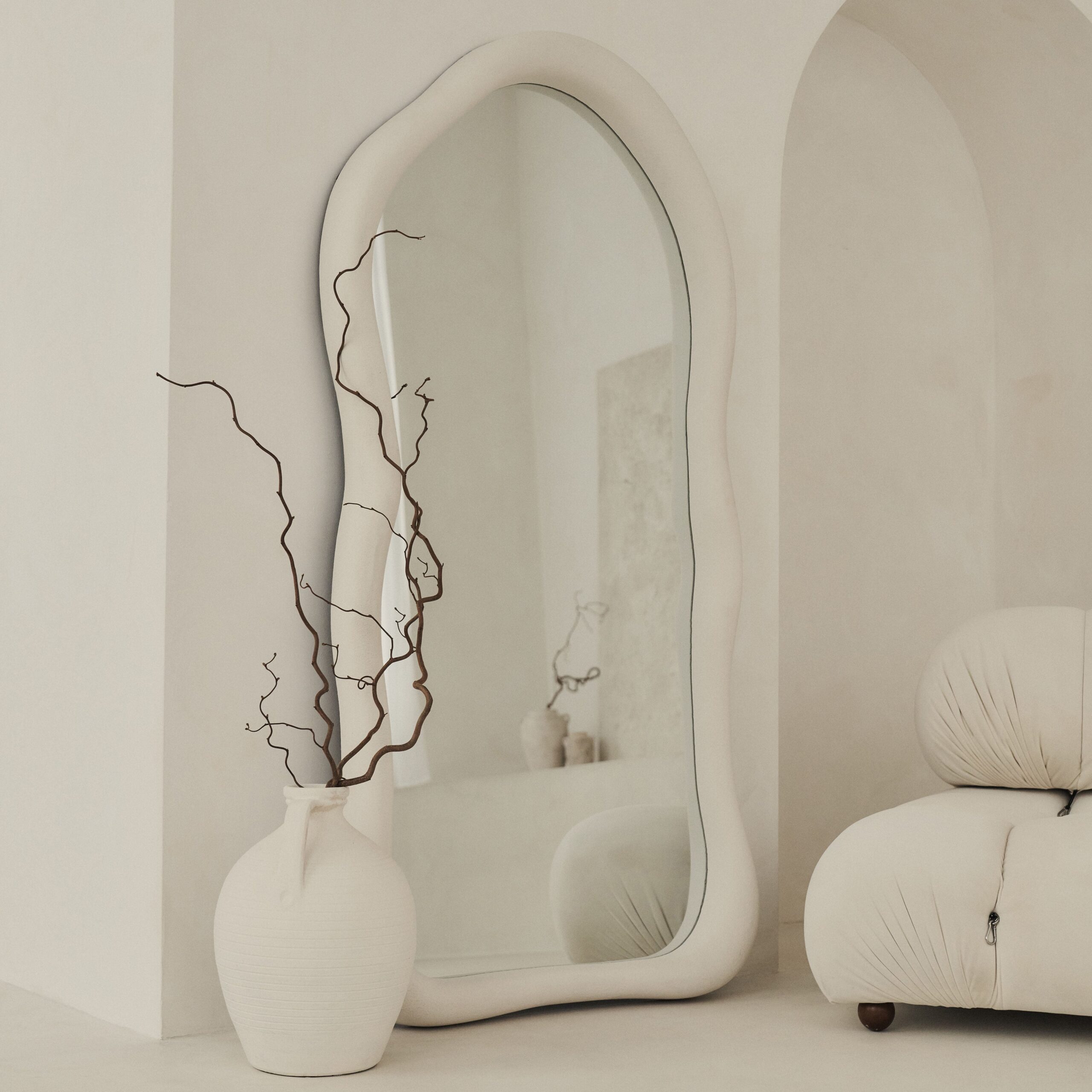 Wabi-Sabi - Large Full Length Concrete Irregular Mirror 170cm x 80cm - Image 7