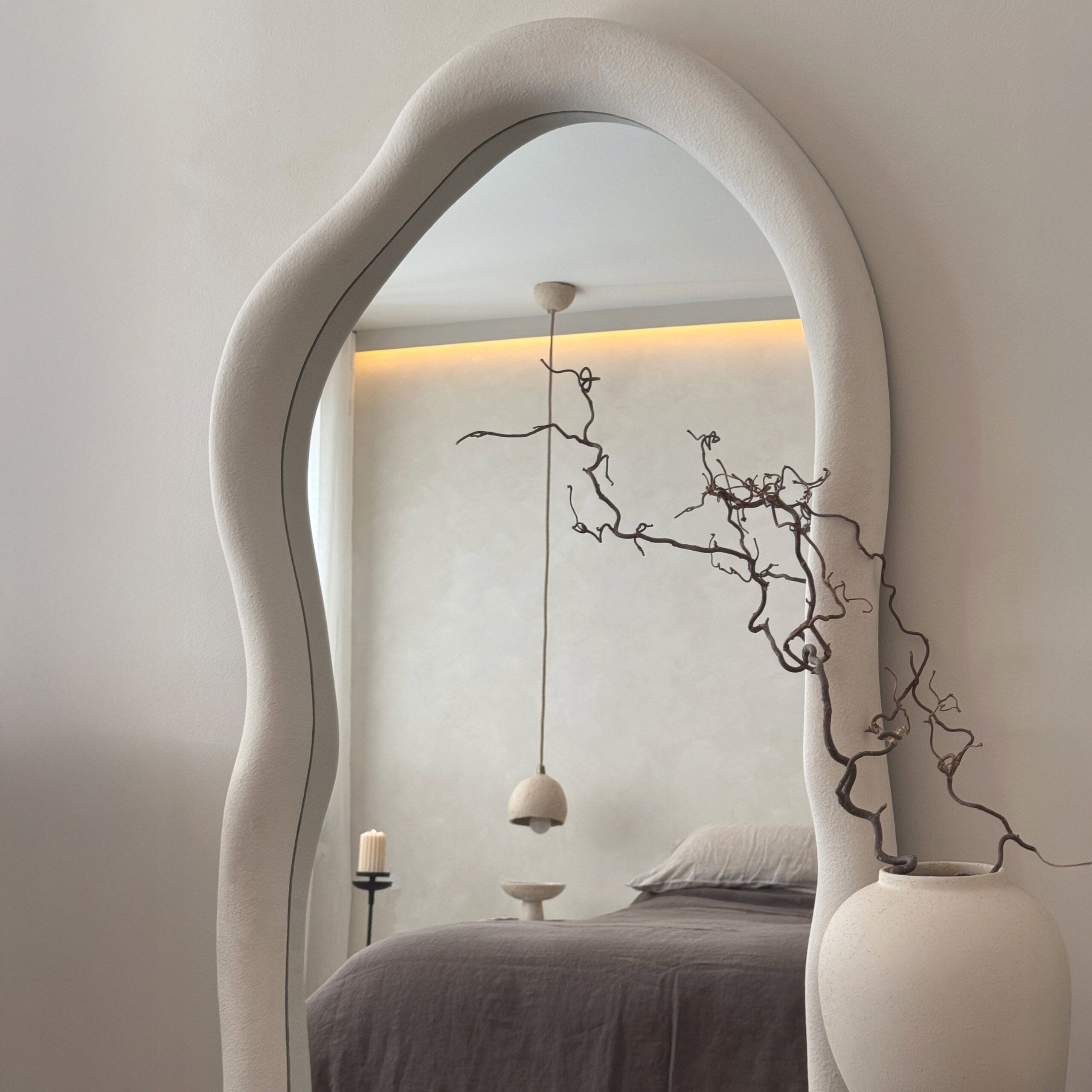 Wabi-Sabi - Large Full Length Concrete Irregular Mirror 170cm x 80cm - Image 4