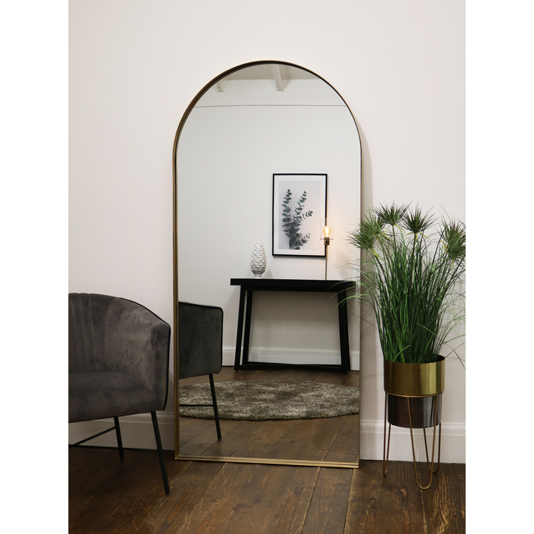 Arcus - Full Length Arched Gold Large Metal Mirror 170cm x 80cm - Image 8
