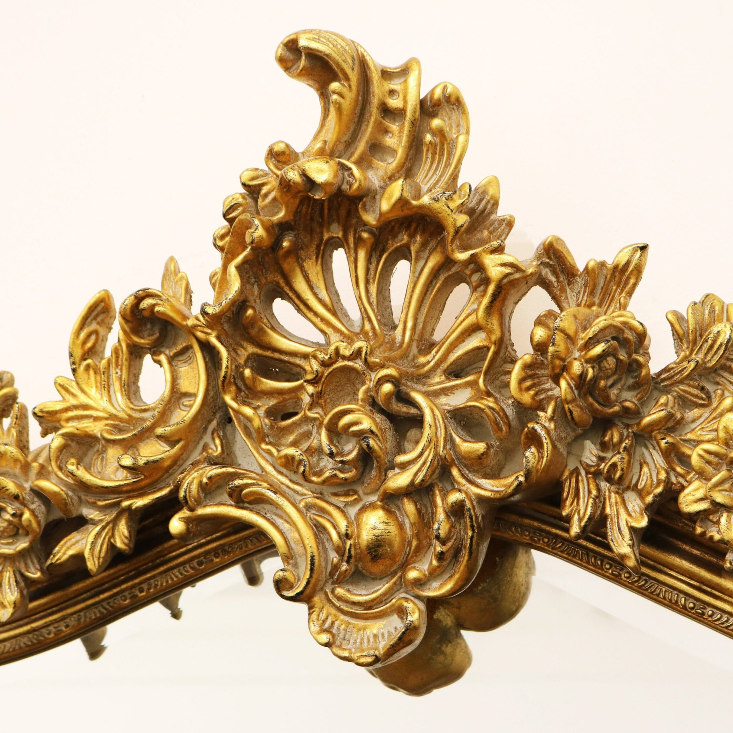 Francesca - Gold Arched Ornate Overmantle Wall Mirror 109cm x 100cm - Image 2
